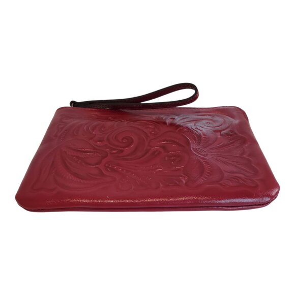 Patricia Nash Cassini Wristlet in Burnished Tooled Magenta - Picture 3 of 6